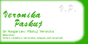 veronika paskuj business card